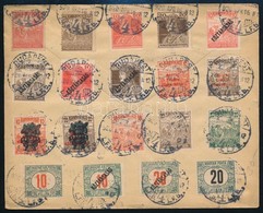 1920 Budapest Helyi Ajánlott Expressz Levél 20 Bélyeges Bérmentesítéssel / Local Registered Express Cover With 20 Stamps - Sonstige & Ohne Zuordnung