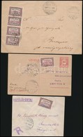 1920 3 Db Légi Posta Küldemény / 3 Airmail Covers - Sonstige & Ohne Zuordnung