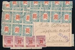 1923 Levelez?lap 29 X Zöldportó 200f és 4 X Kisegít? Portó 50K Bélyegekkel / Postcard With 33 Postage Due Stamps - Altri & Non Classificati