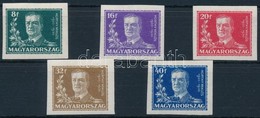 ** 1930 Kormányzói 10 éves évforduló Vágott Sor (50.000) / Mi 458-462 Imperforate Set - Other & Unclassified