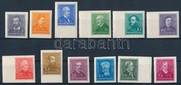 ** 1932/1937 Arcképek (I.) Vágott Sor (25.000) / Mi 489-500 Imperforate  Set - Sonstige & Ohne Zuordnung