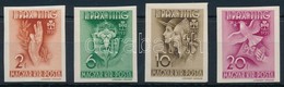 ** 1939 PAX-TING Vágott Sor (75.000) / Mi 612-615 Imperforate Set - Other & Unclassified