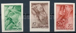 ** 1940 Repül? Alap (I.) Vágott Sor (60.000) / Mi 623-625 Imperforate Set - Altri & Non Classificati