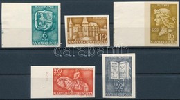 * 1940 Mátyás Király Vágott Sor (**60.000) / Mi 633-637 Imperforate Set - Altri & Non Classificati