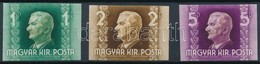 ** 1941 Kormányzói Arcképsor (II.) Vágott Sor (25.000) / Mi 657-659 Imperforate Set - Altri & Non Classificati