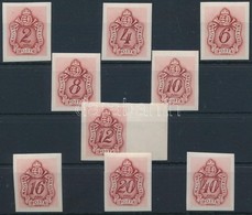 ** 1941 Barnaportó (I.) Vágott Sor, Ritka (10.000) / Mi Postage Due 135-143 Imperforate Set - Altri & Non Classificati