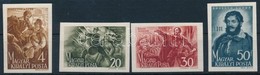 ** 1944 Kossuth Lajos (I.) Vágott Sor (40.000) / Mi 745-748 Imperforate Set - Other & Unclassified