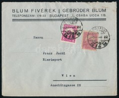 1926 Céges Levél Peng?-fillér 2 X 8f Bérmentesítve, Az Egyik Bélyeg Valószín?leg Korábban Leáztatott / Business Cover Wi - Altri & Non Classificati