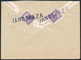 1928 Levél Peng?-fillér 2 X 16f Bérmentesítéssel 'JÁNOSHÁZA' Vasúti Vonalbélyegzéssel / Cover With Railway Cancellation - Other & Unclassified