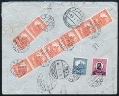 1932 Expressz Ajánlott Levél Hátoldalán 10 Bélyeges Bérmentesítéssel / Express Registered Cover With 10 Stamps 'SÁRVÁR' - Altri & Non Classificati