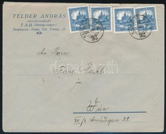 1932 Levél Peng?-fillér 4 X 10f Bérmentesítéssel 'KAPOSVÁR-SIÓFOK' Vasúti Bélyegzéssel / Cover With Railway Cancellation - Other & Unclassified