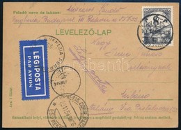 1934 Légi Levél 48f Bérmentesítéssel Milánóba / Airmail Postcard With 48f Franking To Milan - Altri & Non Classificati