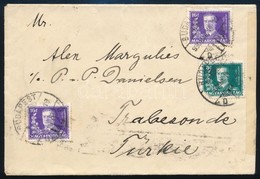 1936 Levél 3 Bélyeggel Bérmentesítve / Cover With 3 Stamps 'BUDAPEST' - Trabzon (1 Bélyeg Sérült / 1 Stamp Damaged) - Other & Unclassified