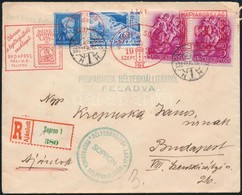 1938 Ajánlott Levél 4 Bélyeges Bérmentesítéssel és Alkalmi Bélyegzésekkel Sopronból Budapestre / Registered Cover With S - Other & Unclassified