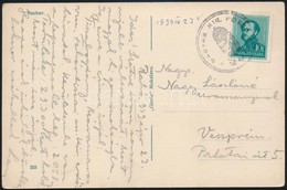1939 Rahói Képeslap Kisegít? Bélyegzéssel / Raho Postcard With Auxiliary Postmark - Other & Unclassified