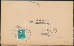 1939 Törvényszéli Levél TEKLAFALU Postaügynökségi Bélyegzéssel / Printed Matter With Postal Agency Postmark - Other & Unclassified