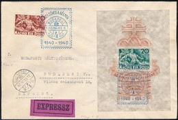 1940 Expressz Levél Árvíz Bélyeggel és Blokkal Bérmentesítve, Alkalmi Bélyegzéssel / Express Cover - Altri & Non Classificati