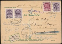 1940 Levelez?lap 16f Bérmentesítéssel Drezdába / Postcard With 16f Franking To Dresden - Altri & Non Classificati