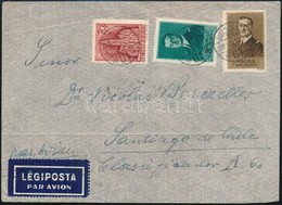 1940 Légi Levél 3,70P Bérmentesítéssel Chilébe / Airmail Cover To Chile - Other & Unclassified
