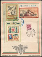 1941 BNV Emléklap Emlékívvel és 3 Klf Levélzáróval / Souvenir Card - Altri & Non Classificati