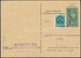 1941 Díjjegyes Levelez?lap Kétnyelv? 'HUSZT' Bélyegzéssel Lévára / PS-card With Bilingual Postmark - Altri & Non Classificati