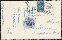 1941 A Fronton írt Képeslap Szovjet Bélyeggel De Budapesten Feladva, Portózva / Postcard Written On The Front, Mailed In - Altri & Non Classificati