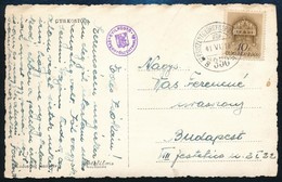 1941 Képeslap SEPSISZENTGYÖRGY-MAROSVÁSÁRHELY Vasúti Bélyegzéssel / Postcard With Railway Cancellation - Altri & Non Classificati