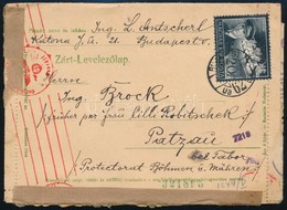 1942 Magán Kiadású Zárt Levelez?lap 20f Bérmentesítéssel, Cenzúrázva / Private Cover Card, With Censorship Mark 'BUDAPES - Altri & Non Classificati