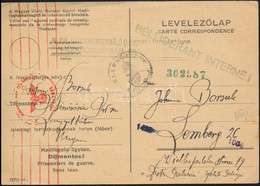 1943 Vöröskereszt Levelez?lap A Pilisvörösvári Lengyel Táborból A F?kormányzóságba / Red Cross Postcard From Polish Camp - Altri & Non Classificati