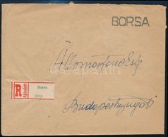 1944 Ajánlott Levél BORSA Vasúti Bélyegzéssel / Registered Cover With Railway Cancellation - Altri & Non Classificati