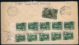 1944 Ajánlott Levél 11 Bélyeges Bérmentesítéssel / Registered Cover With 11 Stamps Franking 'BEREMEND' - Altri & Non Classificati