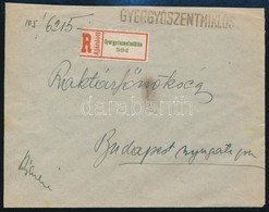 1944 Ajánlott Levél GYERGYÓSZENTMIKLÓS Vasúti Bélyegzéssel / Registered Cover With Railway Cancellation - Altri & Non Classificati