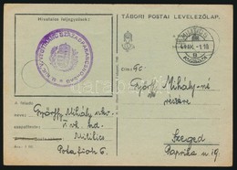 1941 Tábori Posta Levelez?lap / Field Post Card 'M.KIR. V. VEGYIHARC SZÁZADPARANCSNOKSÁG' + 'MILITICS' - Altri & Non Classificati