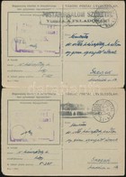 1944 2 Db Tábori Posta Levelez?lap Klf 'Postaforgalom Szünetel, Vissza A Feladónak' Bélyegzésekkel / 2 Field Postcards W - Altri & Non Classificati