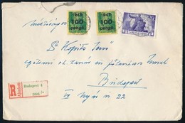 1945 (5. Díjszabás) Budapest Helyi Ajánlott Levél 320P Bérmentesítéssel / Local Registered Cover With 320P Franking - Sonstige & Ohne Zuordnung