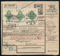 1946 (7. Díjszabás) Csomagszállító 174.650P Utánvétellel + Illetékbélyegekkel / Parcal Card - Other & Unclassified