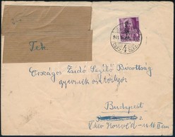 1946 (8. Díjszabás) Budapest Helyi Levél Egybélyeges Bérmentesítéssel, Zsidó Segít? Bizottságnak Címezve / Local Cover - Other & Unclassified