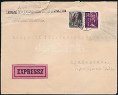 1946 (14. Díjszabás) Expressz Levél 7 Bélyeges Bérmentesítéssel / Express Cover - Other & Unclassified