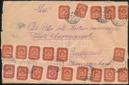 1946 (21. Díjszabás) Távolsági Levél 56 Db Milpeng?s Bélyeggel / Domestic Cover With 56 Stamps 'GALGAGYÖRK' - Altri & Non Classificati