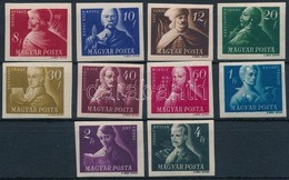 ** 1947 Szabadságh?seink Vágott Sor (60.000) / Mi 971-980 Imperforate Set - Andere & Zonder Classificatie