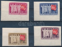 ** 1949 Szakszervezet (III.) Vágott ívsarki Sor (30.000) / Mi 1053-1055 Imperforate Corner Set - Sonstige & Ohne Zuordnung