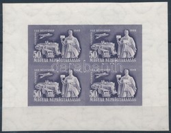 ** 1949 Bélyegnap (22.) Vágott Kisív (100.000) / Mi 1065 Imperforate Minisheet - Andere & Zonder Classificatie