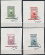 O 1951 80 éves A Magyar Bélyeg Blokksor + Lila Blokk (417.000) / Mi Block 20-22 + 20 Lilac - Altri & Non Classificati