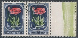 O 1951 Virág 1Ft Pár Jobb Oldali üres Mez?vel / Mi 1211 Pair With Blank Field On The Rigth Side - Altri & Non Classificati