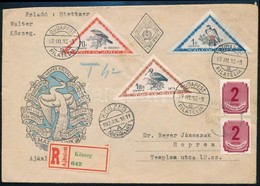 1952 Ajánlott Els? Napi Távolsági Levél 2 X 2Ft Portóval / Registered Domestic Cover With 4Ft Postage Due - Altri & Non Classificati