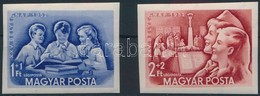 ** 1952 Bélyegnap (25.) Vágott Sor (18.000) / Mi 1274-1275 Imperforate Set - Altri & Non Classificati