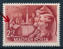 ** 1952 Bélyegnap 2Ft, Fehér Folt A '+' Jel Fölött, Ritka! / Mi 1275 With Plate Variety - Altri & Non Classificati