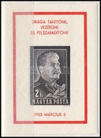** 1953 Sztálin-gyász Kézisajtós Vágott Blokk (110.000) / Mi Block 23 I Imperforate - Altri & Non Classificati