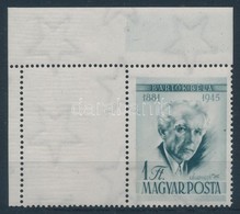 ** 1955 Bartók Béla 1Ft ívsarki, Bal Oldali üres Mez?s Bélyeg (30.000) / Mi 1451 Corner Stamp With Blank Field On The Le - Altri & Non Classificati