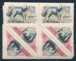 ** 1956 Magyarországi Kutyafajták Sor Négyestömbökben / Mi 1460-1467 Blocks Of 4 - Altri & Non Classificati